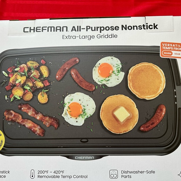 Chefman All-Purpose Nonstick Extra Long Electric Griddle New In Box - Picture 4 of 11